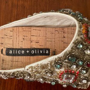 Sparkling Alice & Olivia cork heeledor summer!